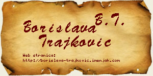 Borislava Trajković vizit kartica